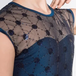 1st Position Geometric Mesh Dress Lyrical
