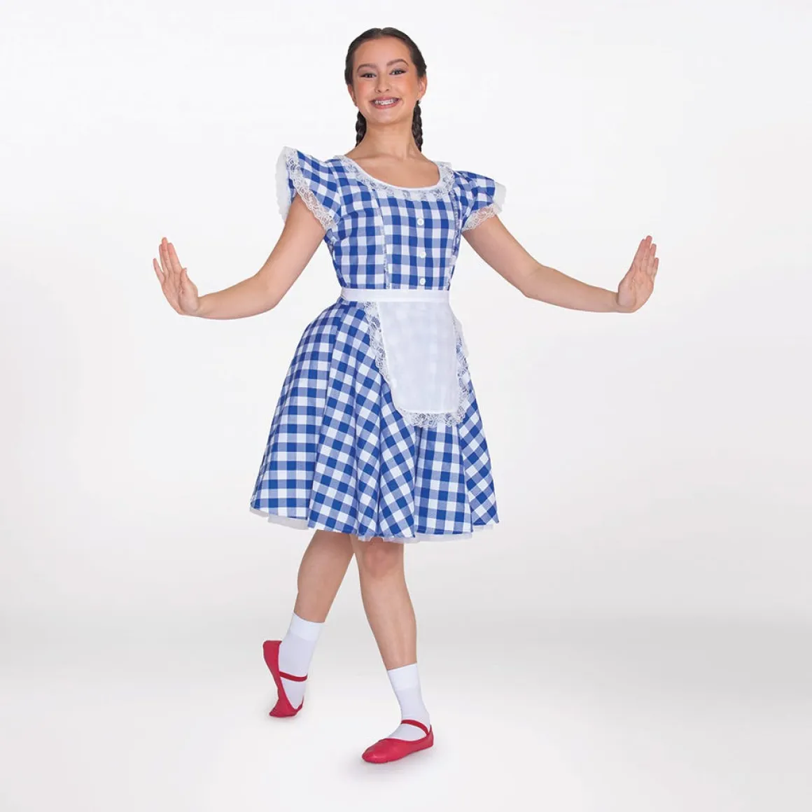 1st Position Gingham Tea Dress with Apron