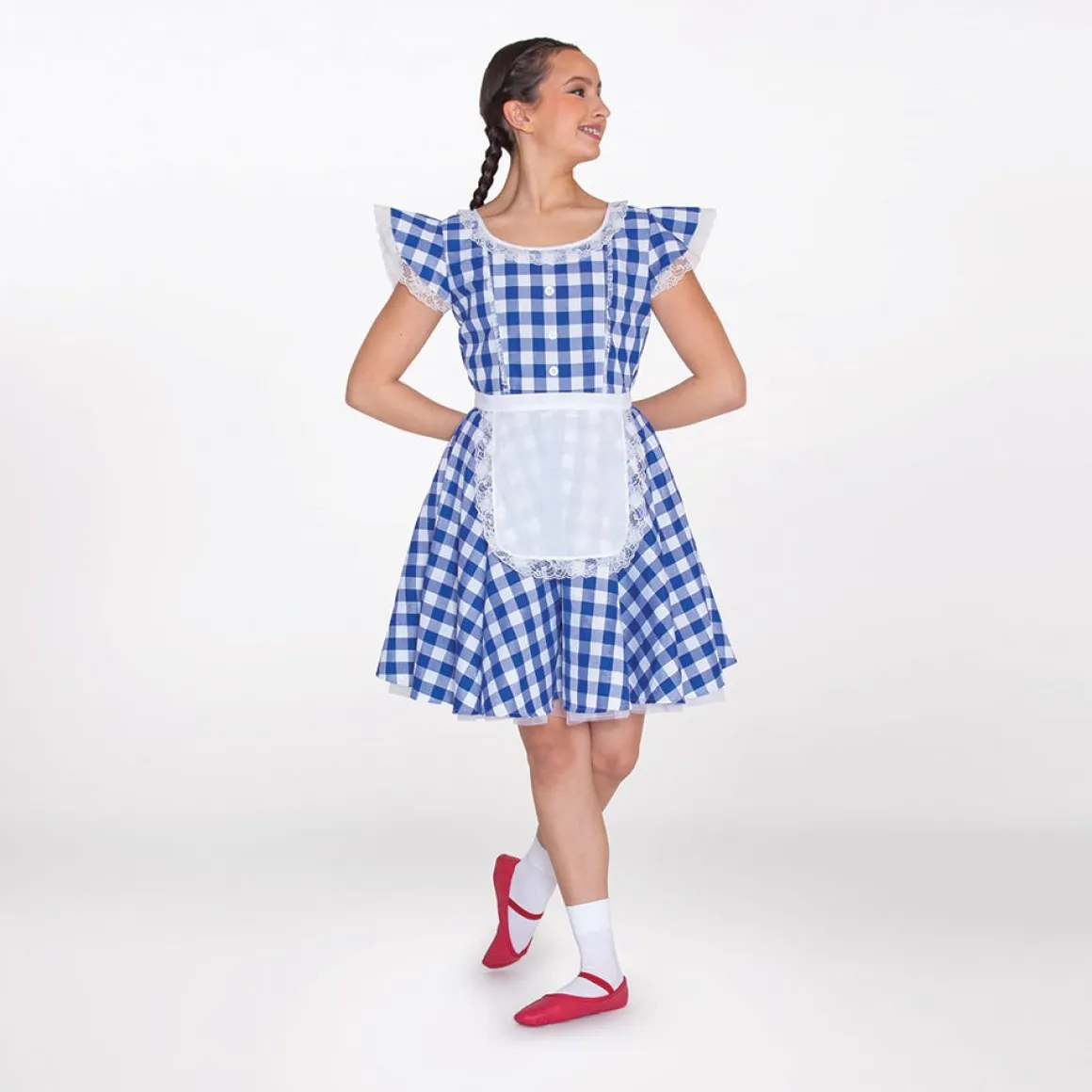 1st Position Gingham Tea Dress with Apron