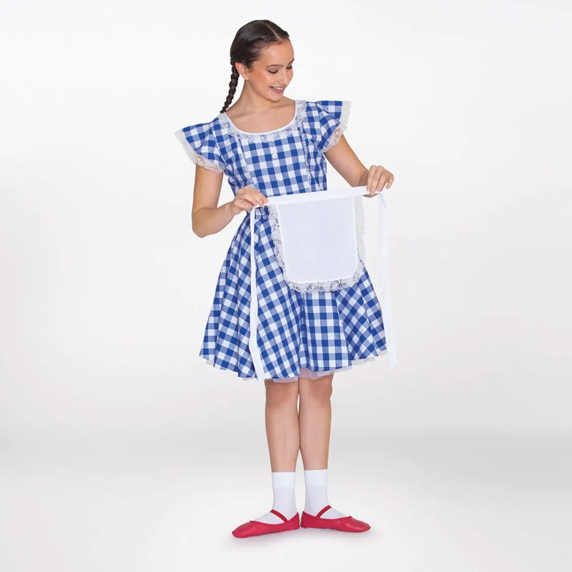 1st Position Gingham Tea Dress with Apron