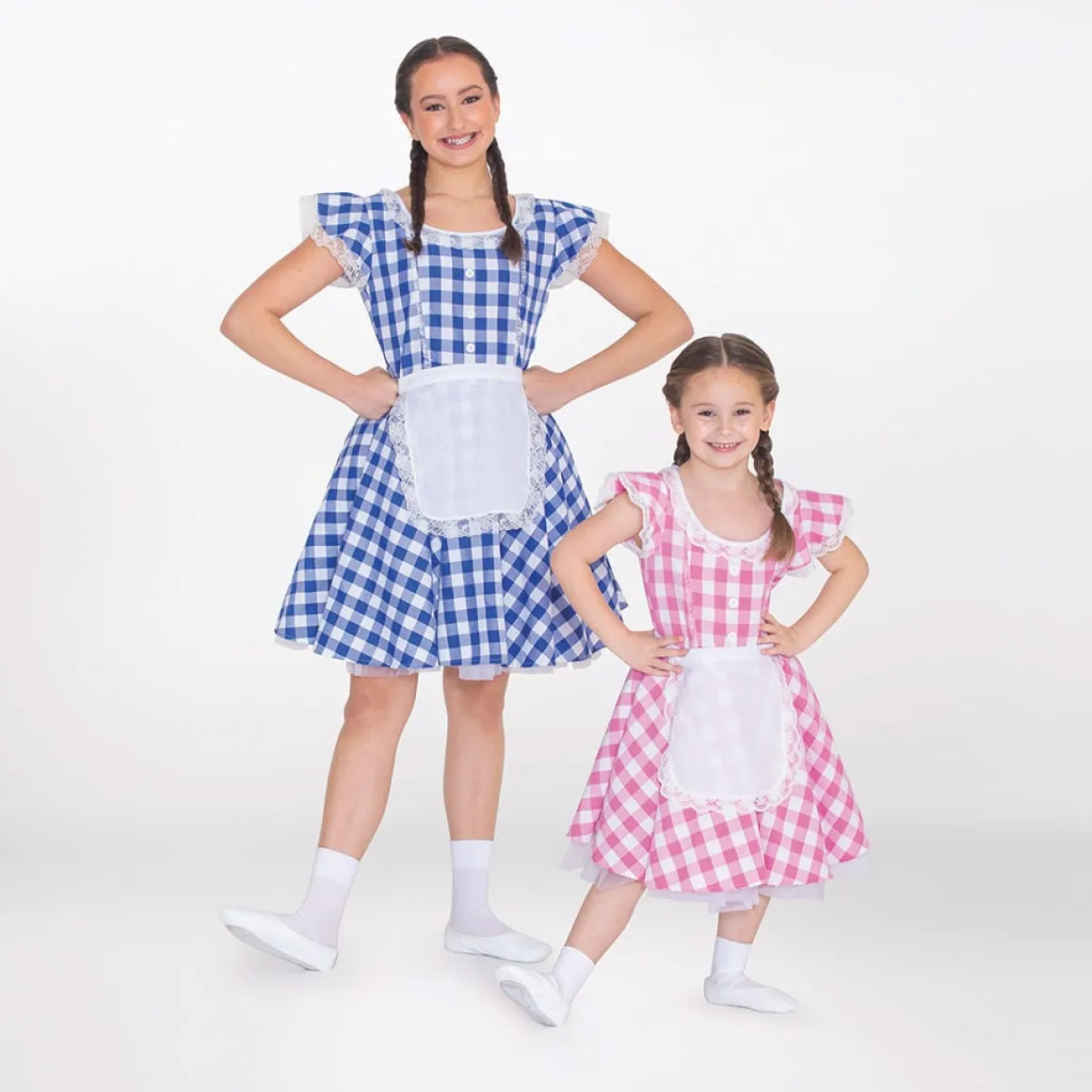 1st Position Gingham Tea Dress with Apron