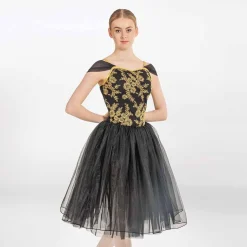 1st Position Goldwork Bodice Romantic Tutu Black