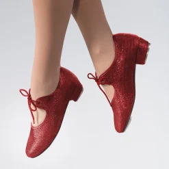 1st Position Hologram Low Heel Tap Shoe