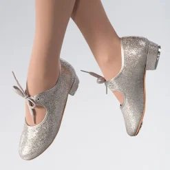 1st Position Hologram Low Heel Tap Shoe