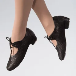 1st Position Hologram Low Heel Tap Shoe