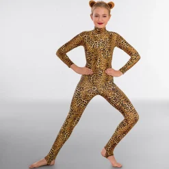 1st Position Keyhole Back Animal Print Catsuit