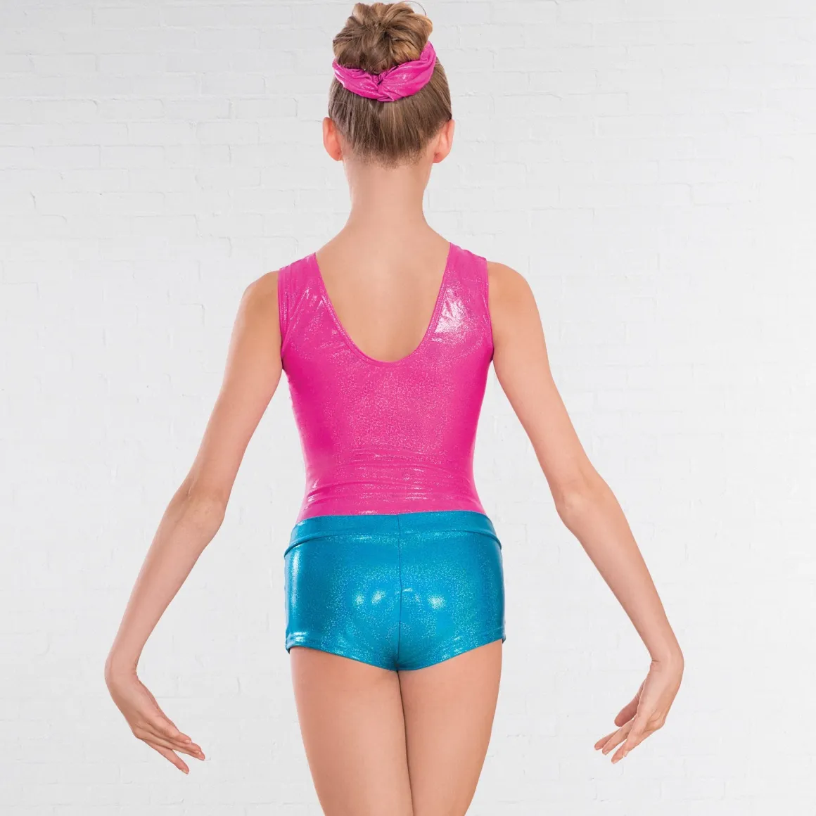 1st Position Kourtney Hologram Shine Sleeveless Leotard