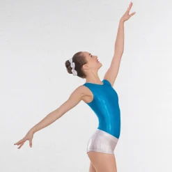 1st Position Kourtney Hologram Shine Sleeveless Leotard