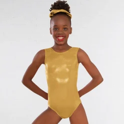 1st Position Kourtney Hologram Shine Sleeveless Leotard