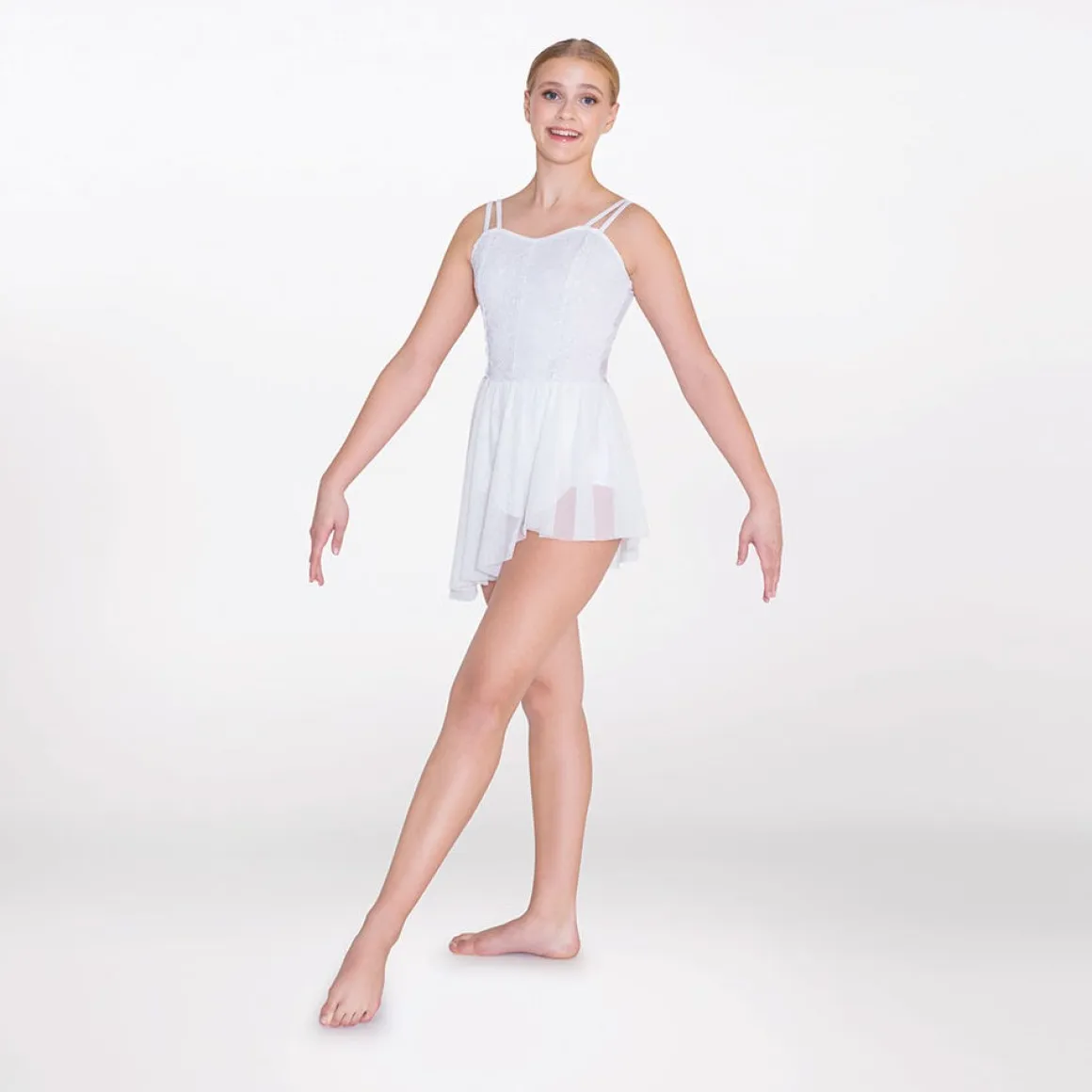 1st Position Lace Panelled Asymmetric Lyrical Dress