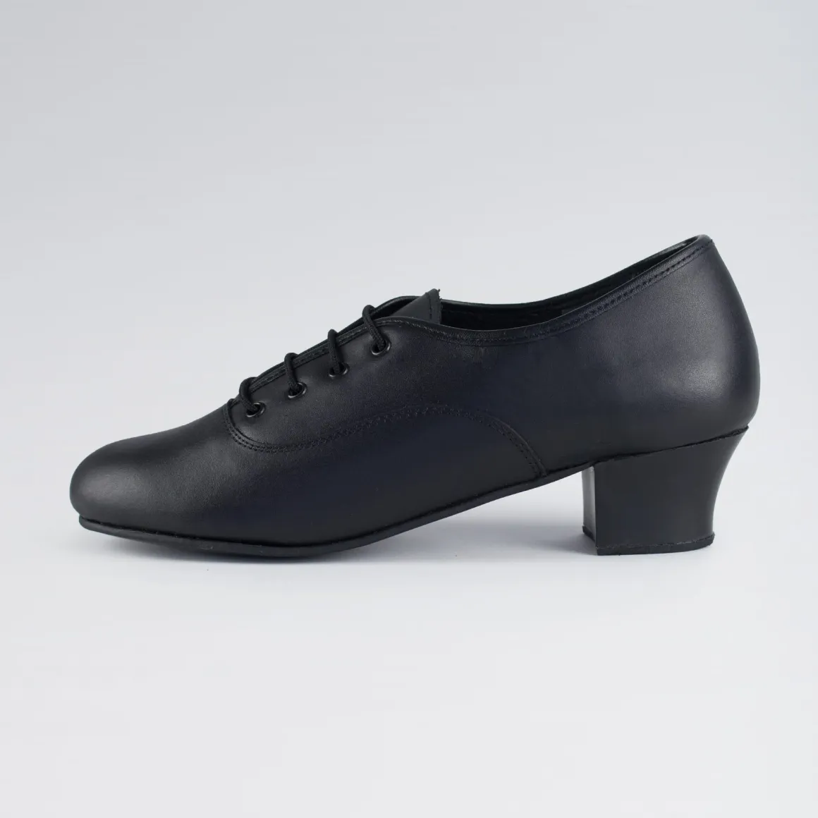1st Position Leather Cuban Heel Oxford Shoes