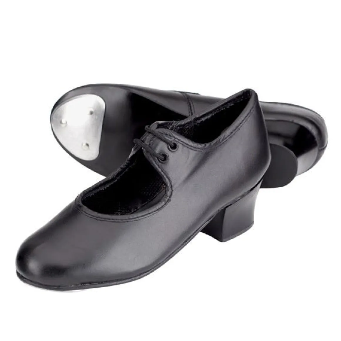 1st Position Leather Cuban Heel Tap Shoes
