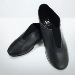 1st Position Leather Jazz Front Gusset Elasticated Shoes
