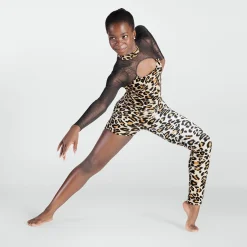 1st Position Leopard Print Unitard