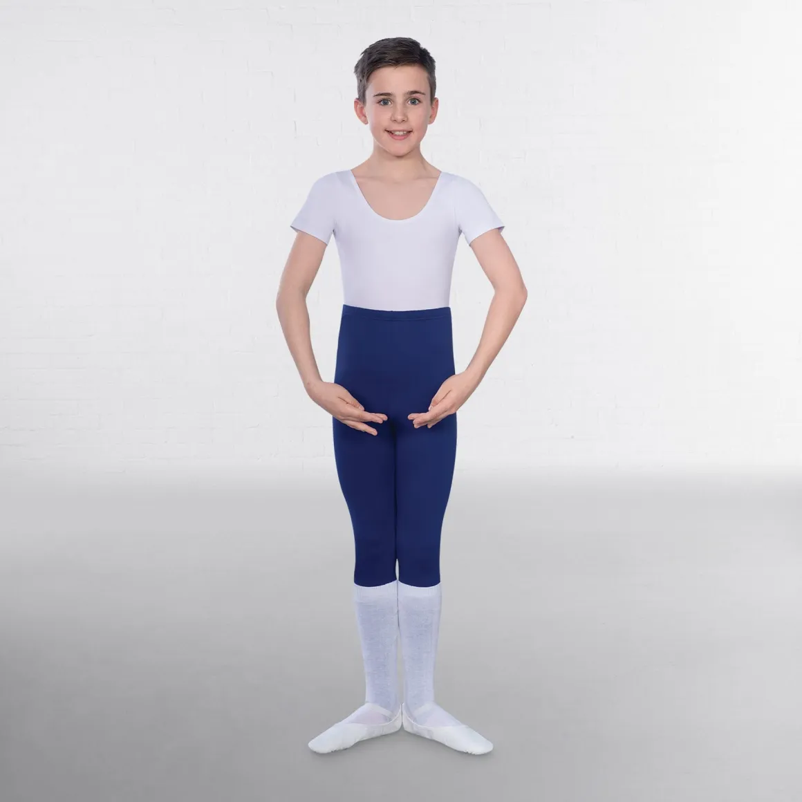 1st Position Male Short Sleeve Scoop Neck Leotard