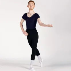 1st Position Male Short Sleeve Scoop Neck Leotard