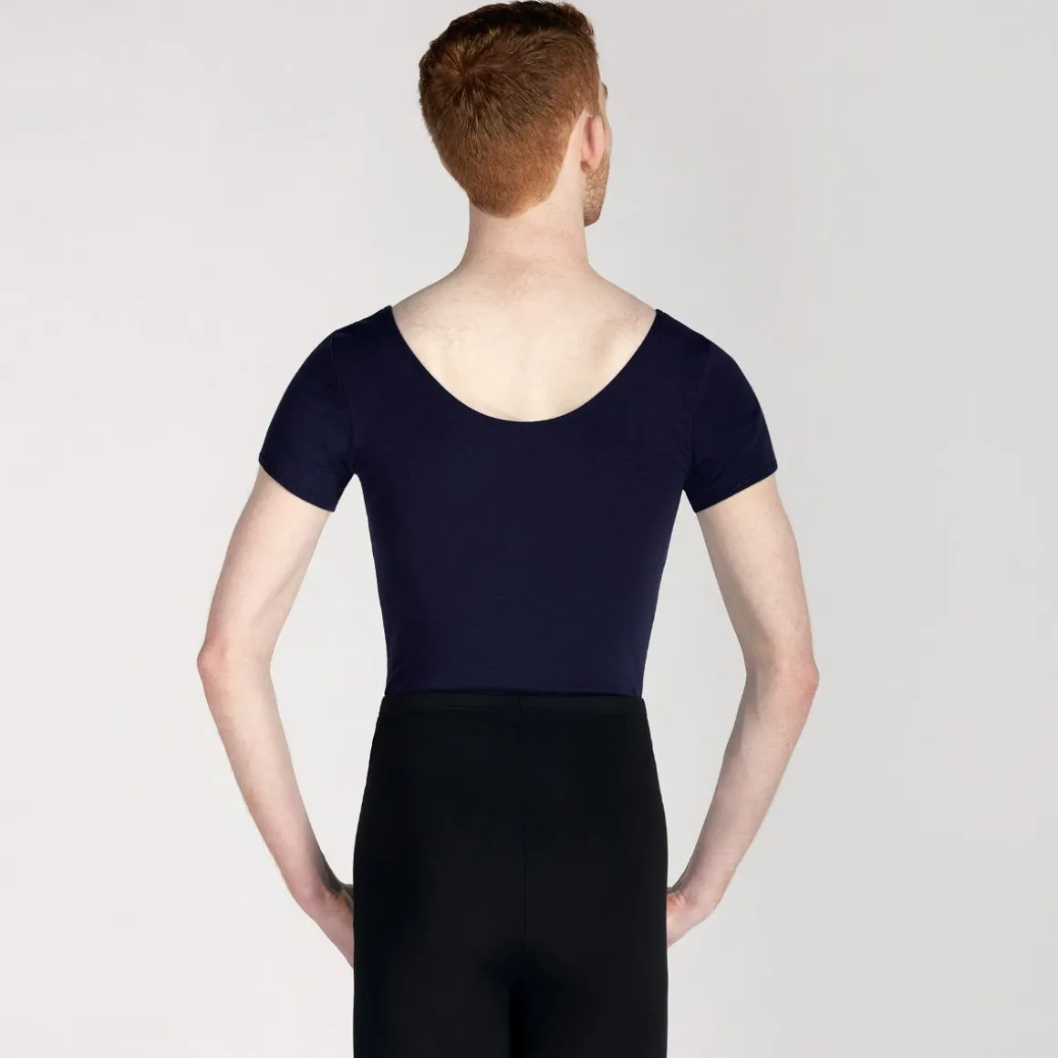 1st Position Male Short Sleeve Scoop Neck Leotard