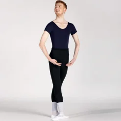 1st Position Male Short Sleeve Scoop Neck Leotard