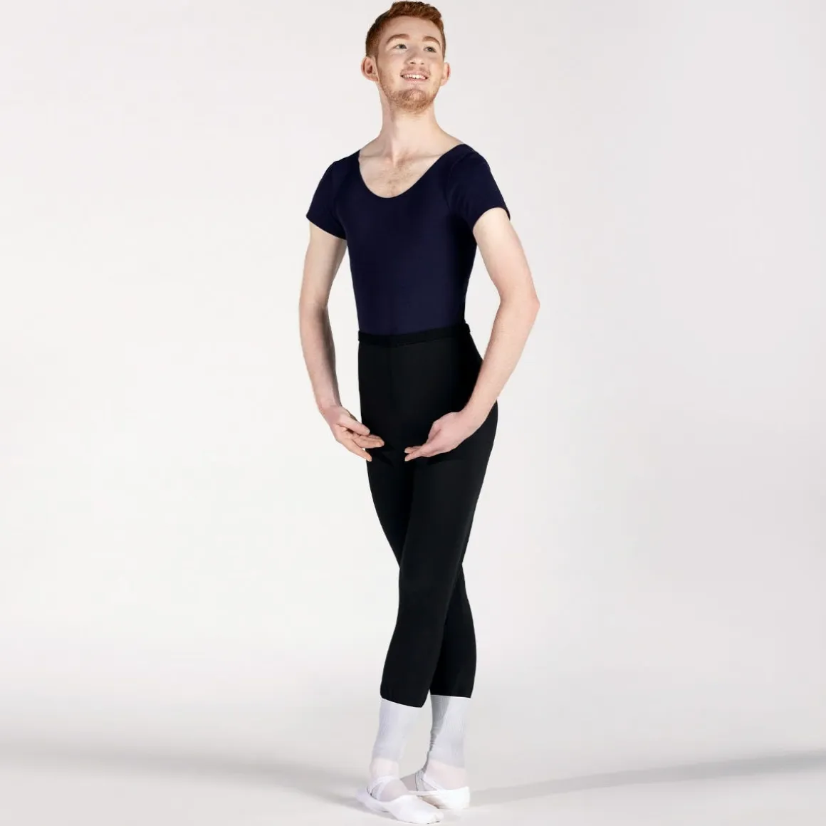 1st Position Male Short Sleeve Scoop Neck Leotard