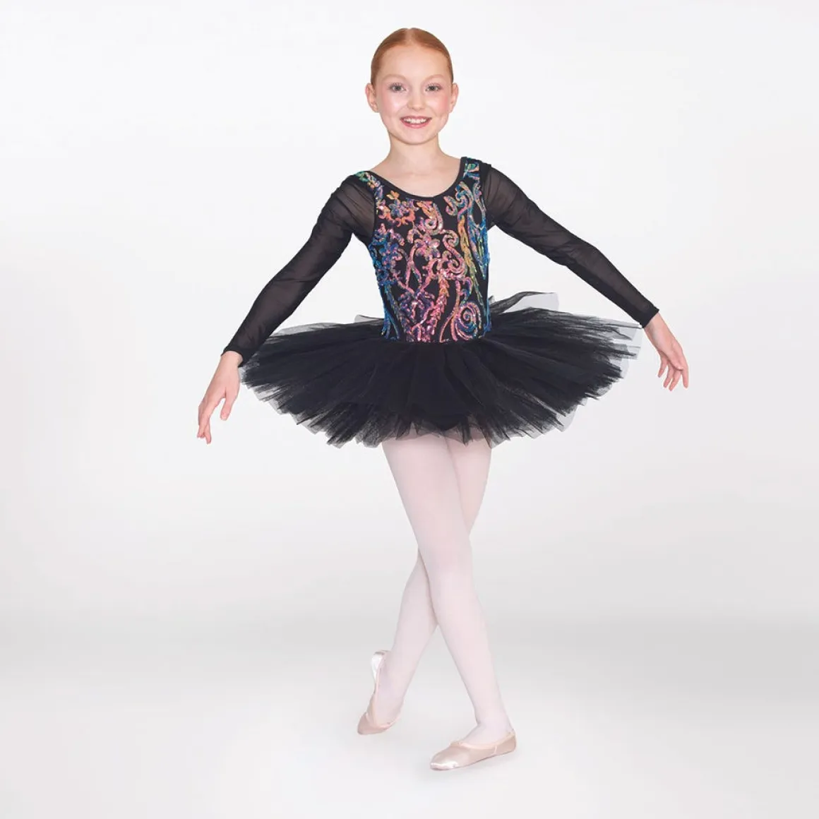 1st Position Mesh Long Sleeved Sequinned Tutu
