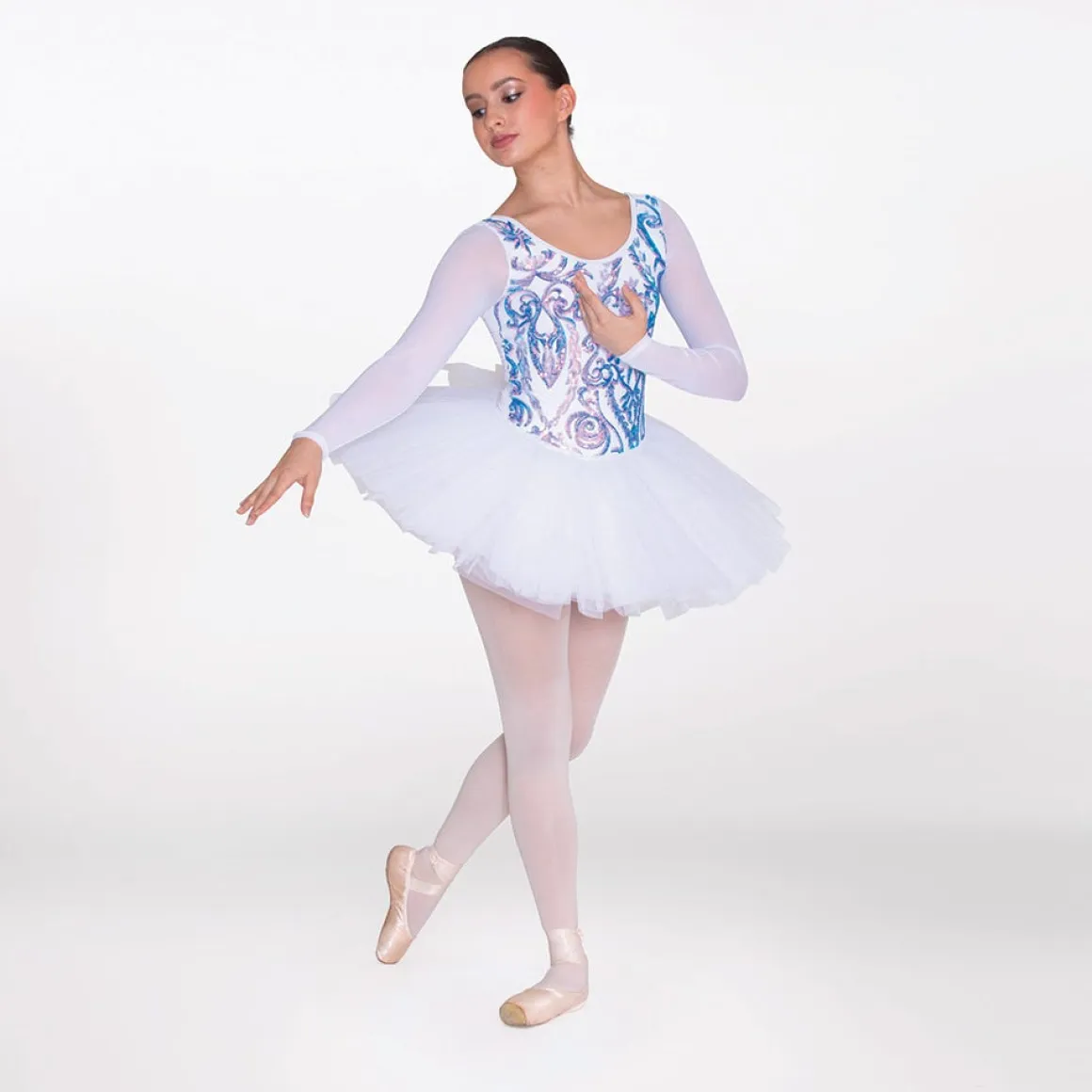 1st Position Mesh Long Sleeved Sequinned Tutu