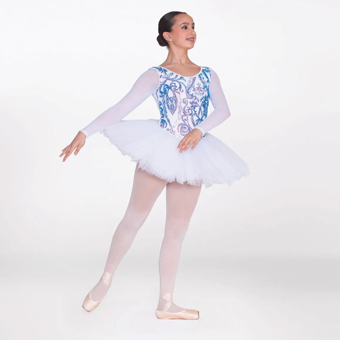 1st Position Mesh Long Sleeved Sequinned Tutu