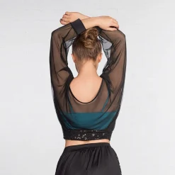 1st Position Mesh Over Top with Sequin Waistband