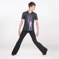 1st Position Metallic V-Neck T-Shirt