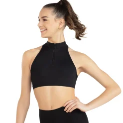 1st Position Mock Neck Zip Front Bra