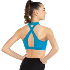 1st Position Mock Neck Zip Front Bra