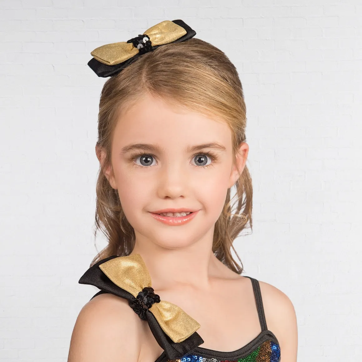 1st Position Multi Stripe Bow Glitz Dress