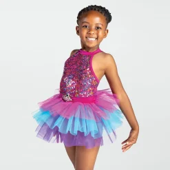1st Position Multi Tone Halterneck Sequin Glitz Tutu