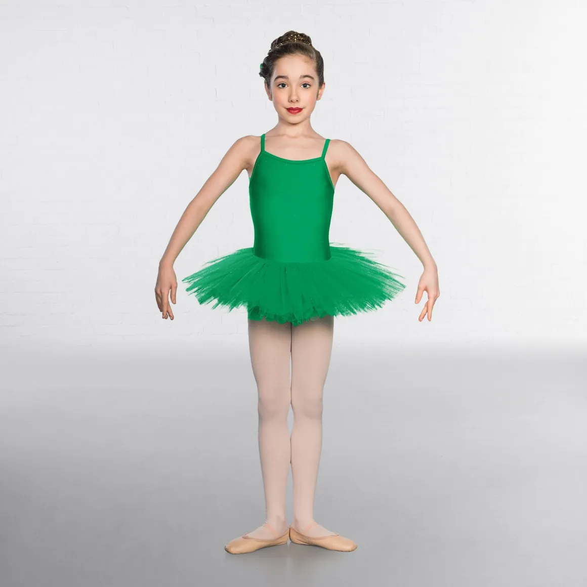 1st Position Nylon Elastane 5 Layer Tutu Emerald Green