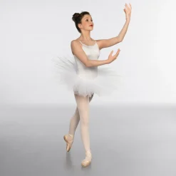1st Position Nylon Elastane 5 Layer Tutu White