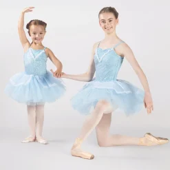 1st Position Pinch Front Sequin Tutu with Lace Trim
