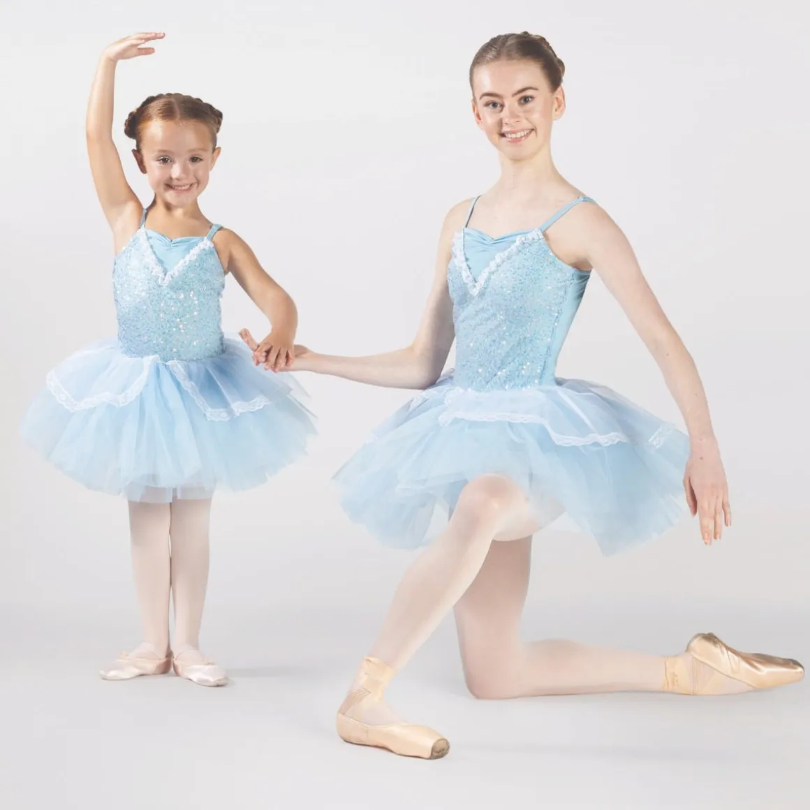 1st Position Pinch Front Sequin Tutu with Lace Trim