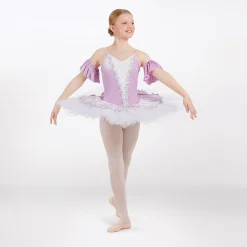 1st Position Platter Tutu with Applique and Arm Cuffs Lilac