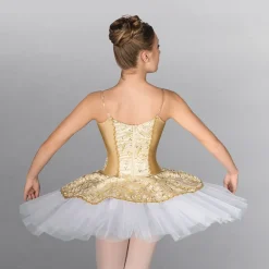 1st Position Prestige Floral Woven Bodice with Separate Over Skirt