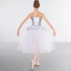 1st Position Prestige Floral Woven Bodice with Separate Over Skirt