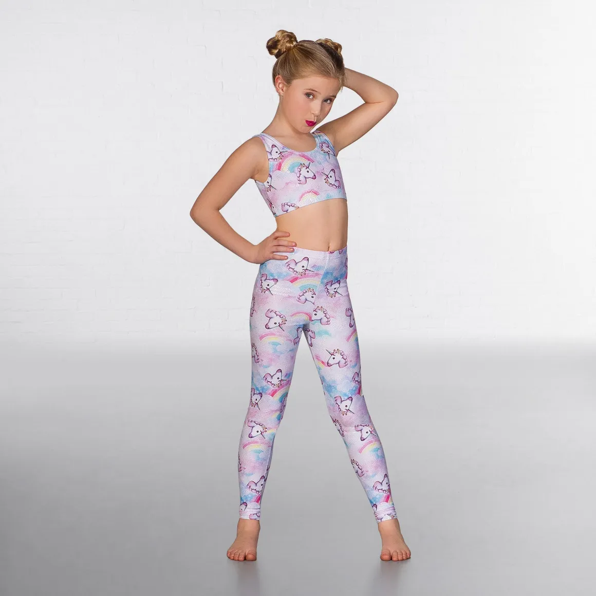 1st Position Print Leggings Unicorn Foil Print