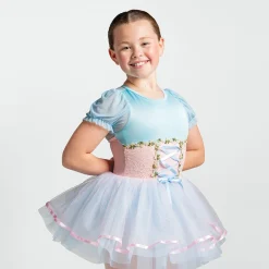 1st Position Puff Sleeve Tutu with Applique Corset