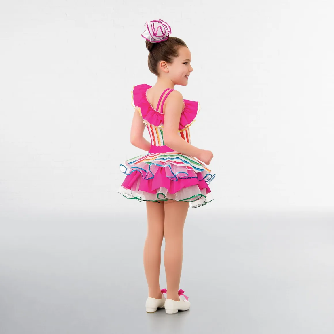 1st Position Rainbow Stripe Glitz Tutu