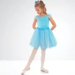 1st Position Romantic Tutu with Flowers and Glitter Net Skirt