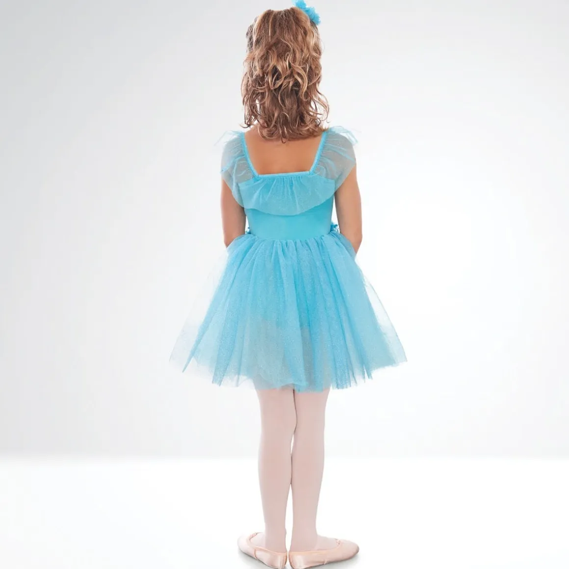 1st Position Romantic Tutu with Flowers and Glitter Net Skirt
