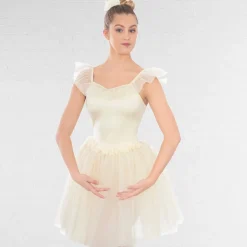 1st Position Romantic Tutu with Flowers and Glitter Net Skirt