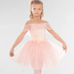 1st Position Romantic Tutu with Flowers and Glitter Net Skirt