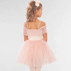1st Position Romantic Tutu with Flowers and Glitter Net Skirt