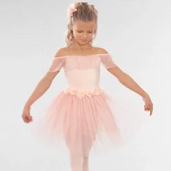 1st Position Romantic Tutu with Flowers and Glitter Net Skirt