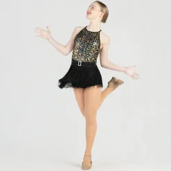 1st Position Sequin Bodice Fringe Unitard
