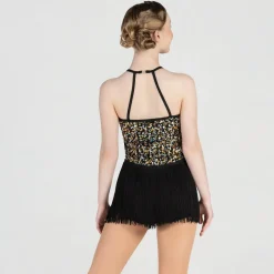 1st Position Sequin Bodice Fringe Unitard